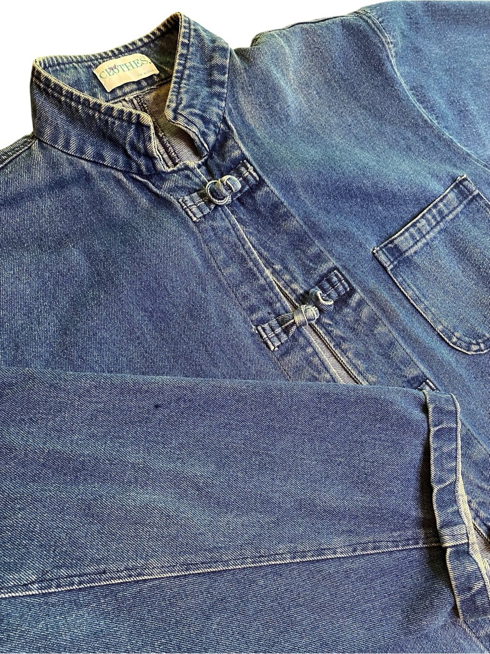 Vintage Denim Chore Coat Women’s L/XL Garden Spring Farm Coastal Grandmacore 90s
